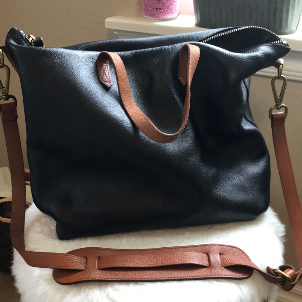 MADEWELL: leather tote/crossbody bag